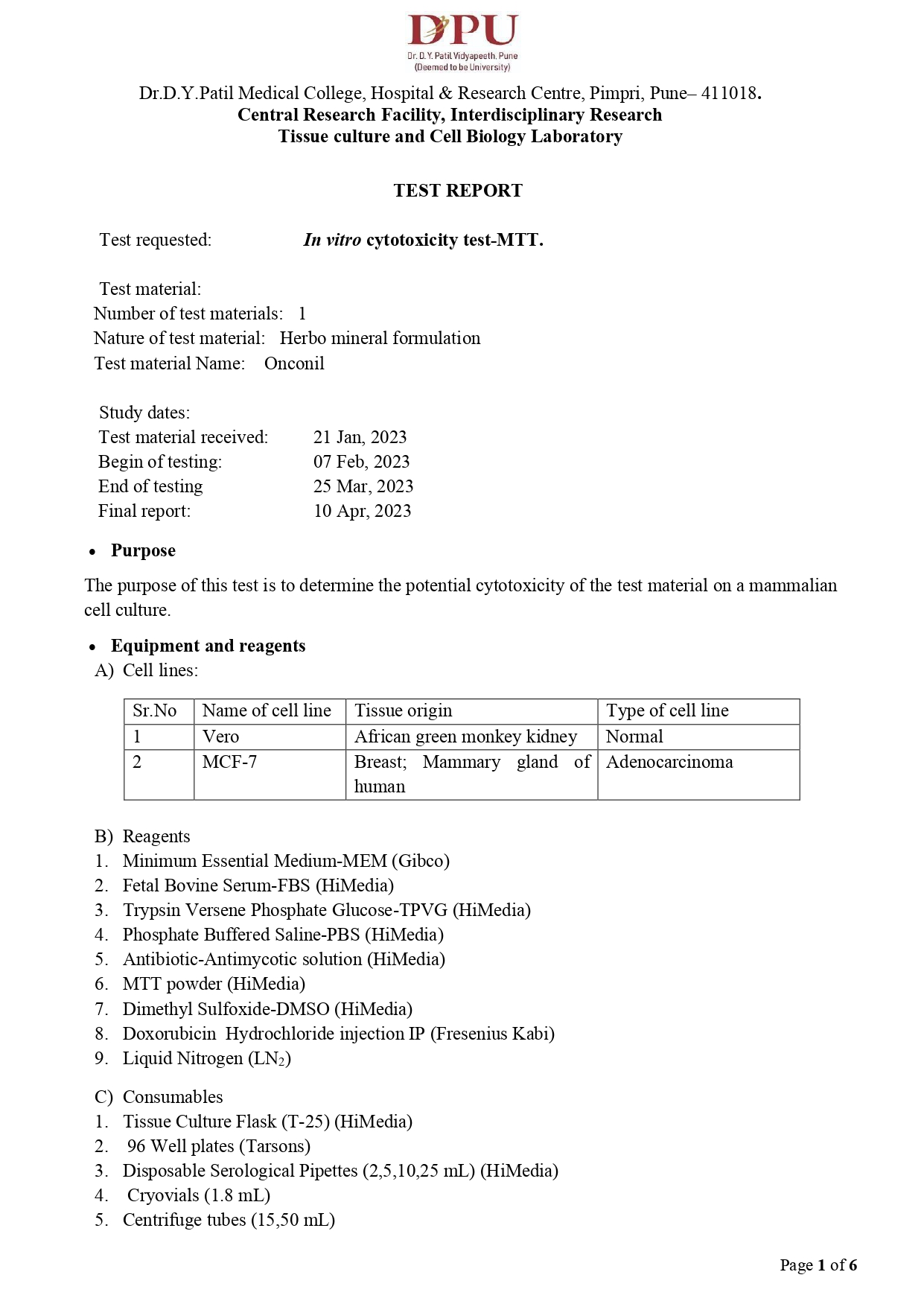 Onconil Capsule–For curing carcinogenic tumours & reducing inflammation